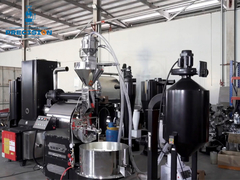 15 kg profesjonalny palnik do kawy, wyposażony w w pełni automatyczne ładowarki, odkurzacz i klockę do kawy