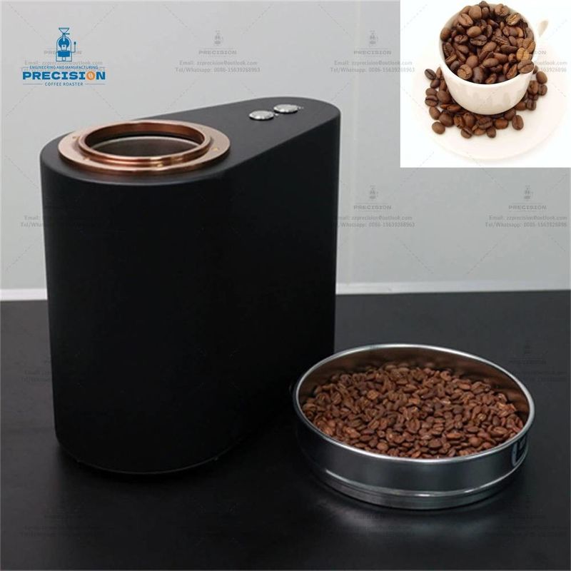 Kompaktny domowy palnik kawy o pojemności 200 g 1900 kcal, moc ognia i Rose Gold Cooling Cup